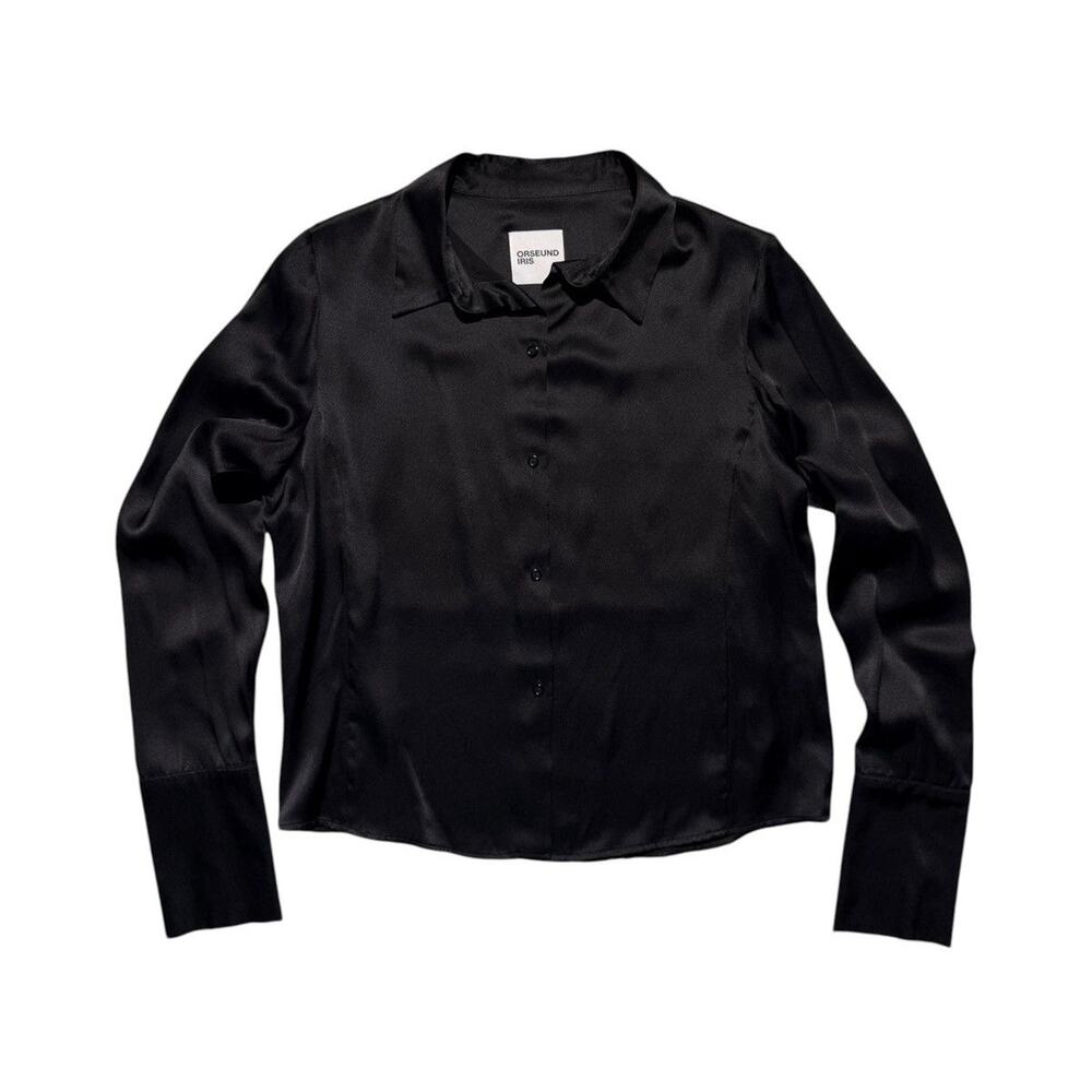 100% silk button down shirt